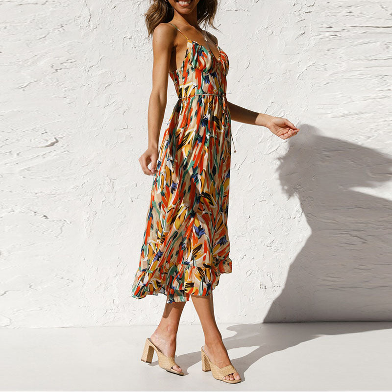 MYLEE – Boho Printed Midi Dress