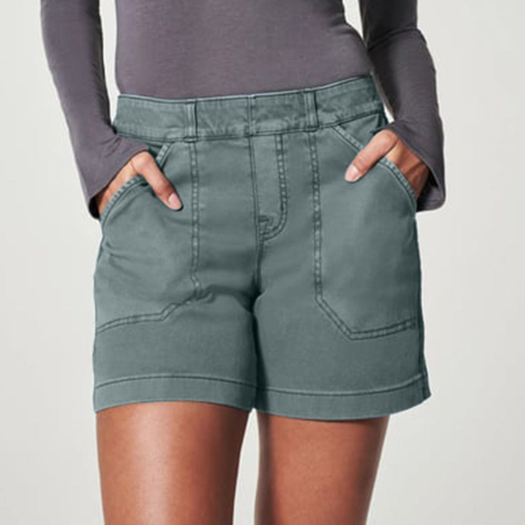 FREDA - Stretch Waist Denim Shorts