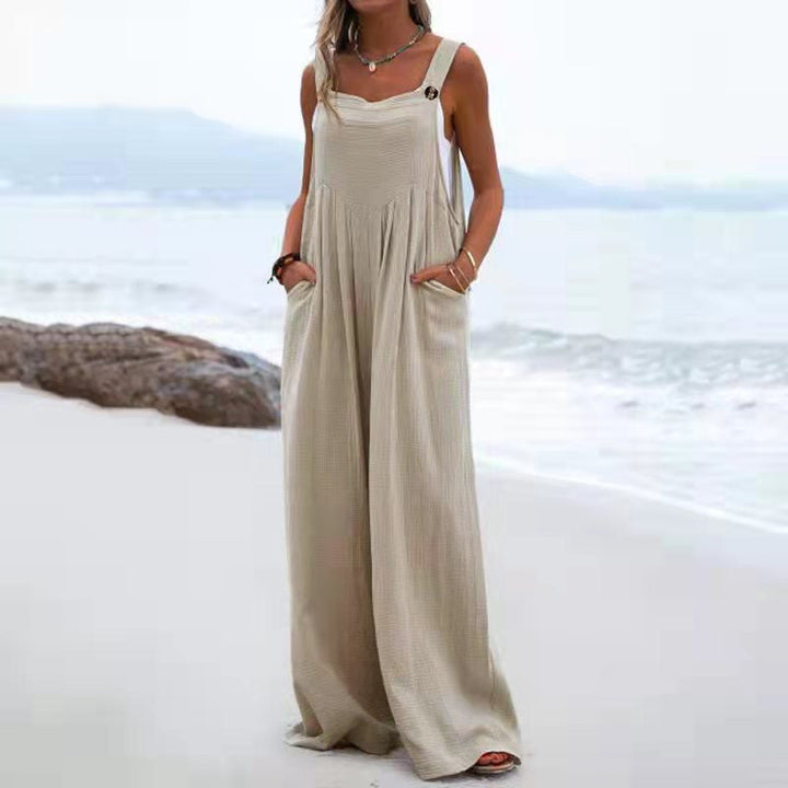 MARR-  Women's Loose-Fit Linen Jumpsuit