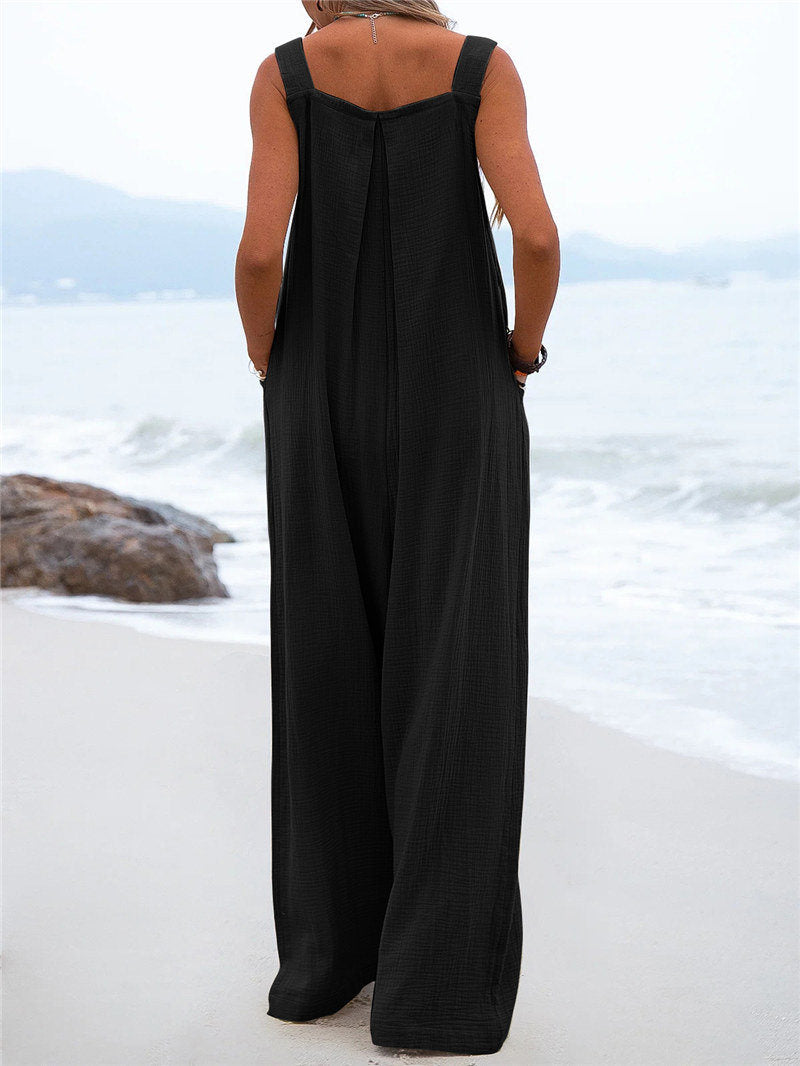 MARR-  Women's Loose-Fit Linen Jumpsuit