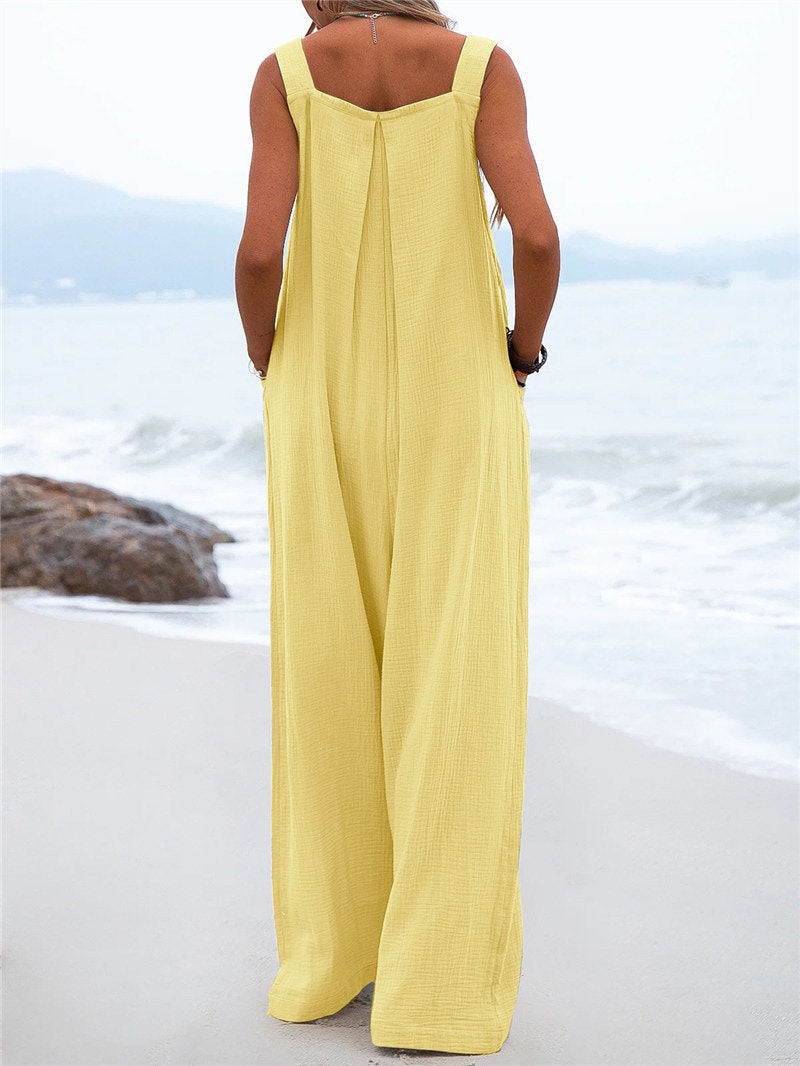 MARR-  Women's Loose-Fit Linen Jumpsuit