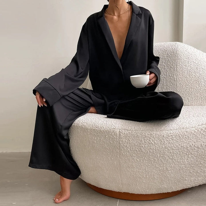 LEFT – Oversized Silk Pajama Set