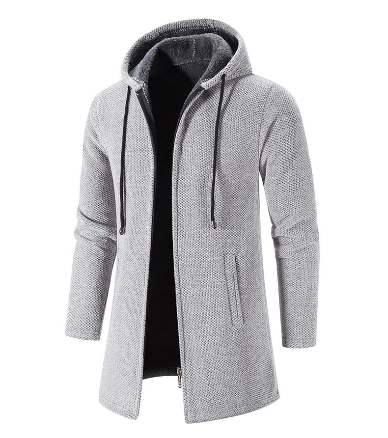 PERCIVAL - Men’s Longline Hooded Knit Cardigan