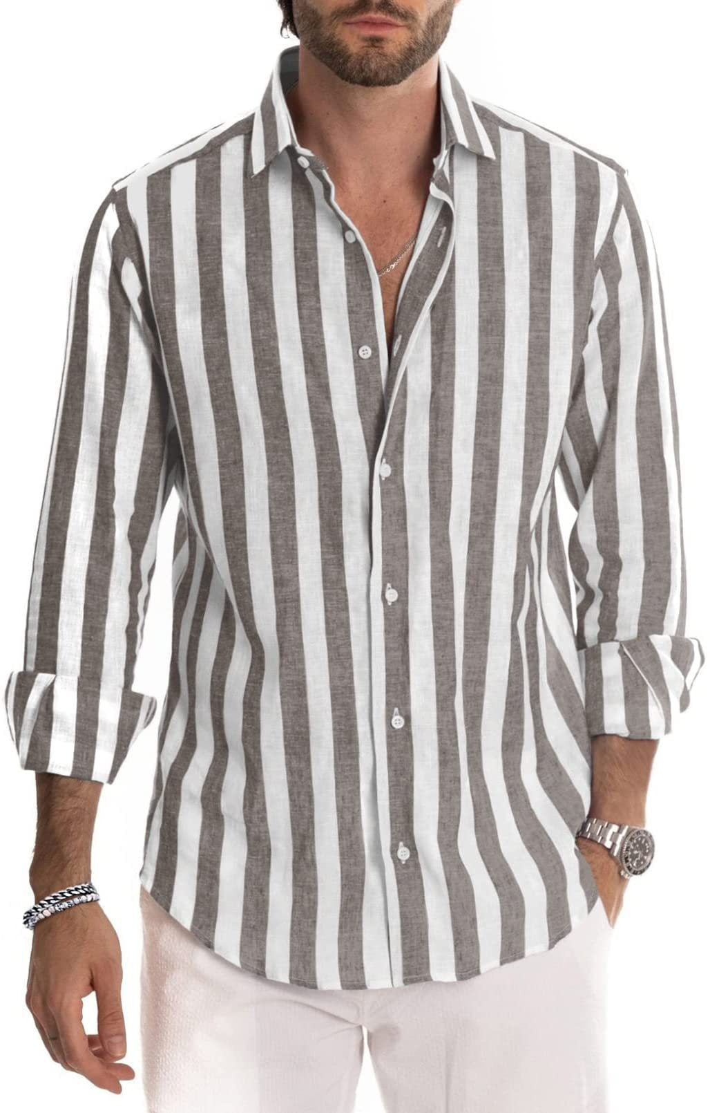 LUCAS – Men’s Lightweight Striped Cotton Shirt