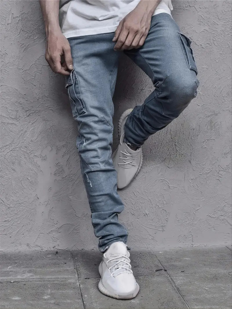 CORTEZ - Men's Skinny Fit Cargo Jeans