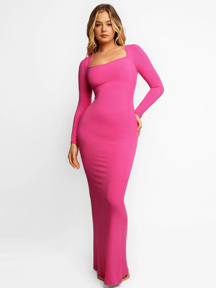 SHAPEY – Built-In Shapewear Long Sleeve Maxi Dress