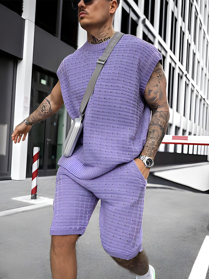 MAURO – Men's Sleeveless Knit Two-Piece Set