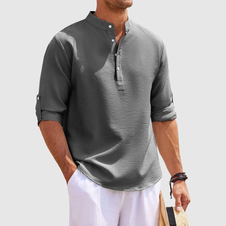 FRENKIE – Relaxed Fit Linen Blend Shirt
