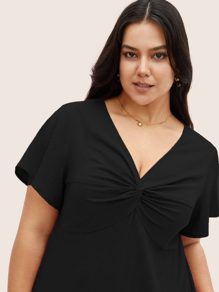 LANEE – Plus-Size Black Midi Dress