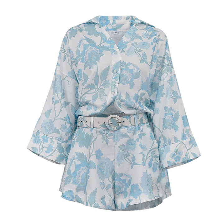 MILLIE - Women's Floral Print Shirt & Shorts Set