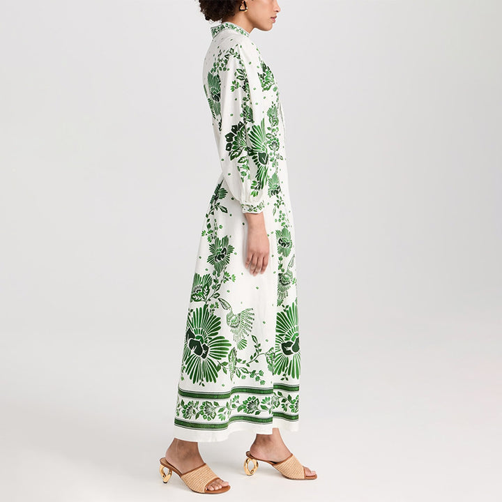 ELARA – Boho Maxi Dress with Floral Embroidery