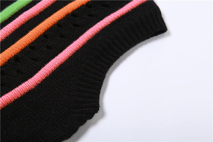 YULE - Knitted mini dress with fringes