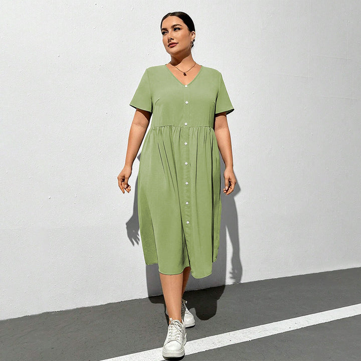 TIAMA - Button Midi Dress