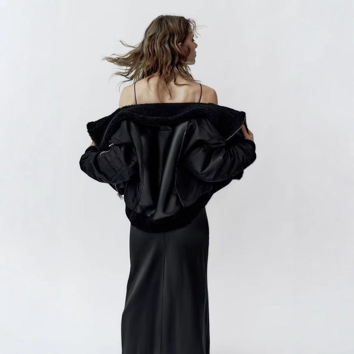 ROWYN – Shearling Vegan Bomber Jacket