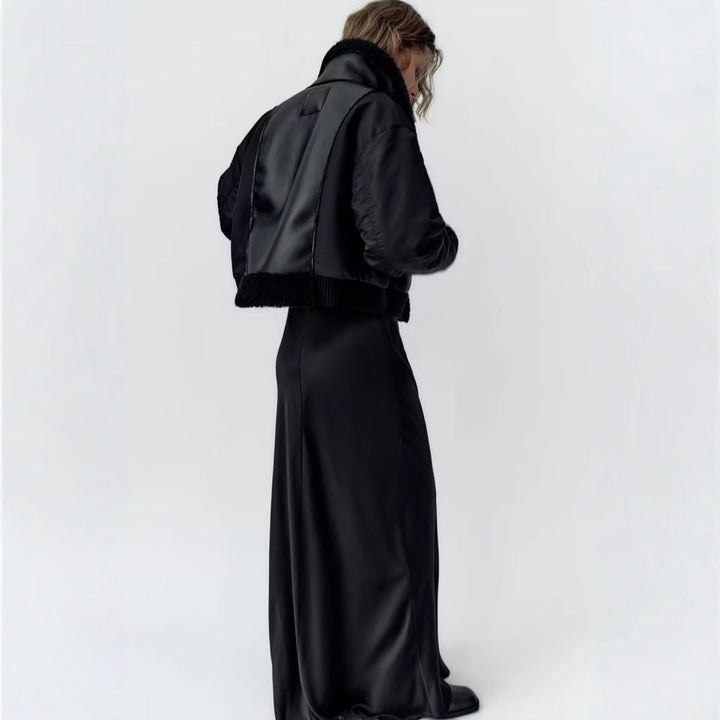 ROWYN – Shearling Vegan Bomber Jacket