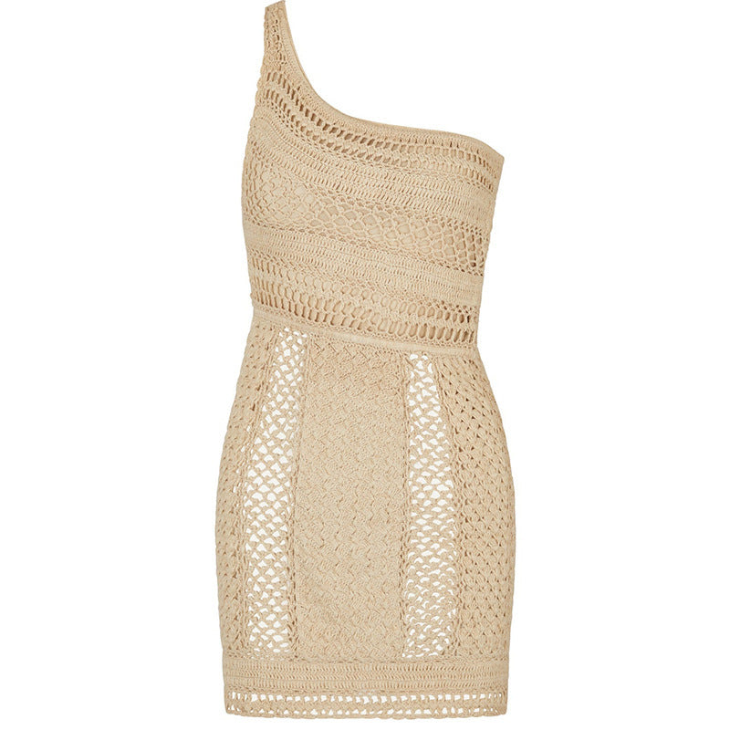 MONTIER – Asymmetric Knitted Mini Dress