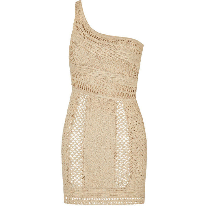 MONTIER – Asymmetric Knitted Mini Dress