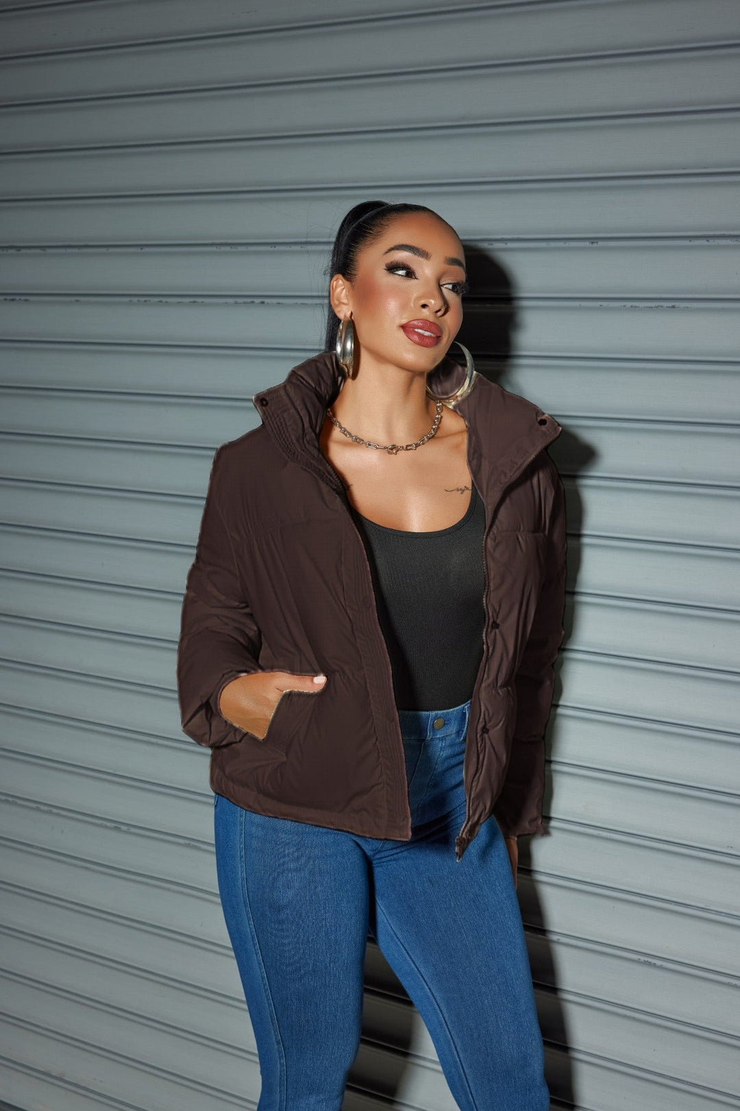 ARIA – Quilted High-Neck Winter Jacket