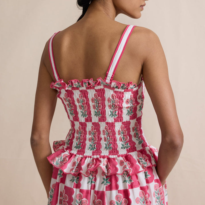 MAXIME – Floral Print Tiered Maxi Dress