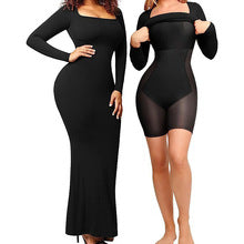 SHAPEY – Built-In Shapewear Long Sleeve Maxi Dress
