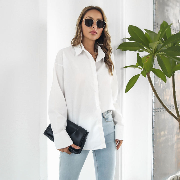 LYRAM – Classic White Button-Down Shirt