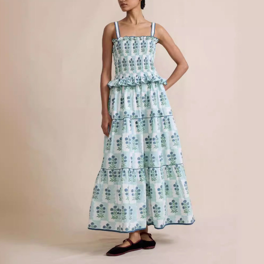 MAXIME – Floral Print Tiered Maxi Dress