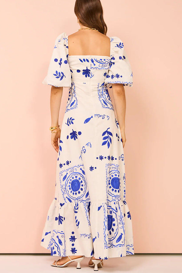 MAREN – Puff Sleeve Maxi Dress