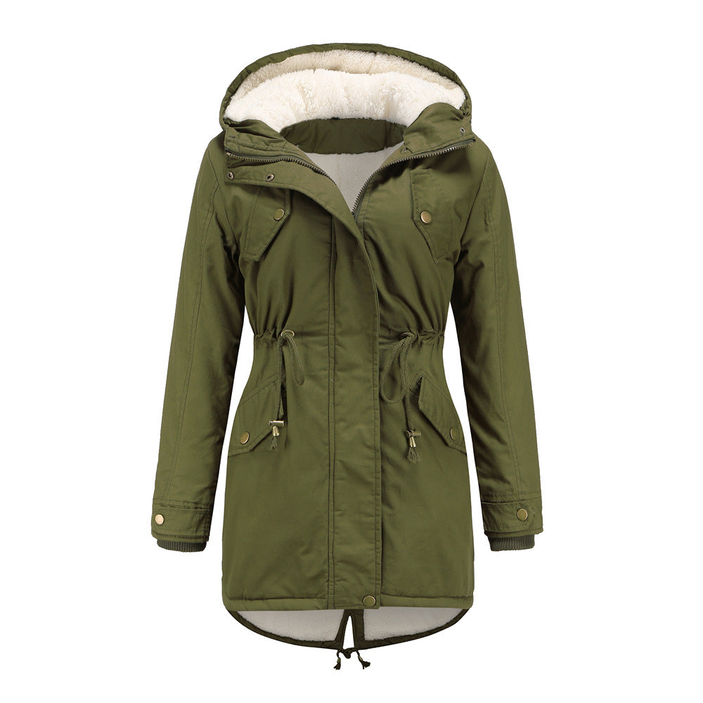 LILAH - Women's Hooded Jacket with Drawstring Waist