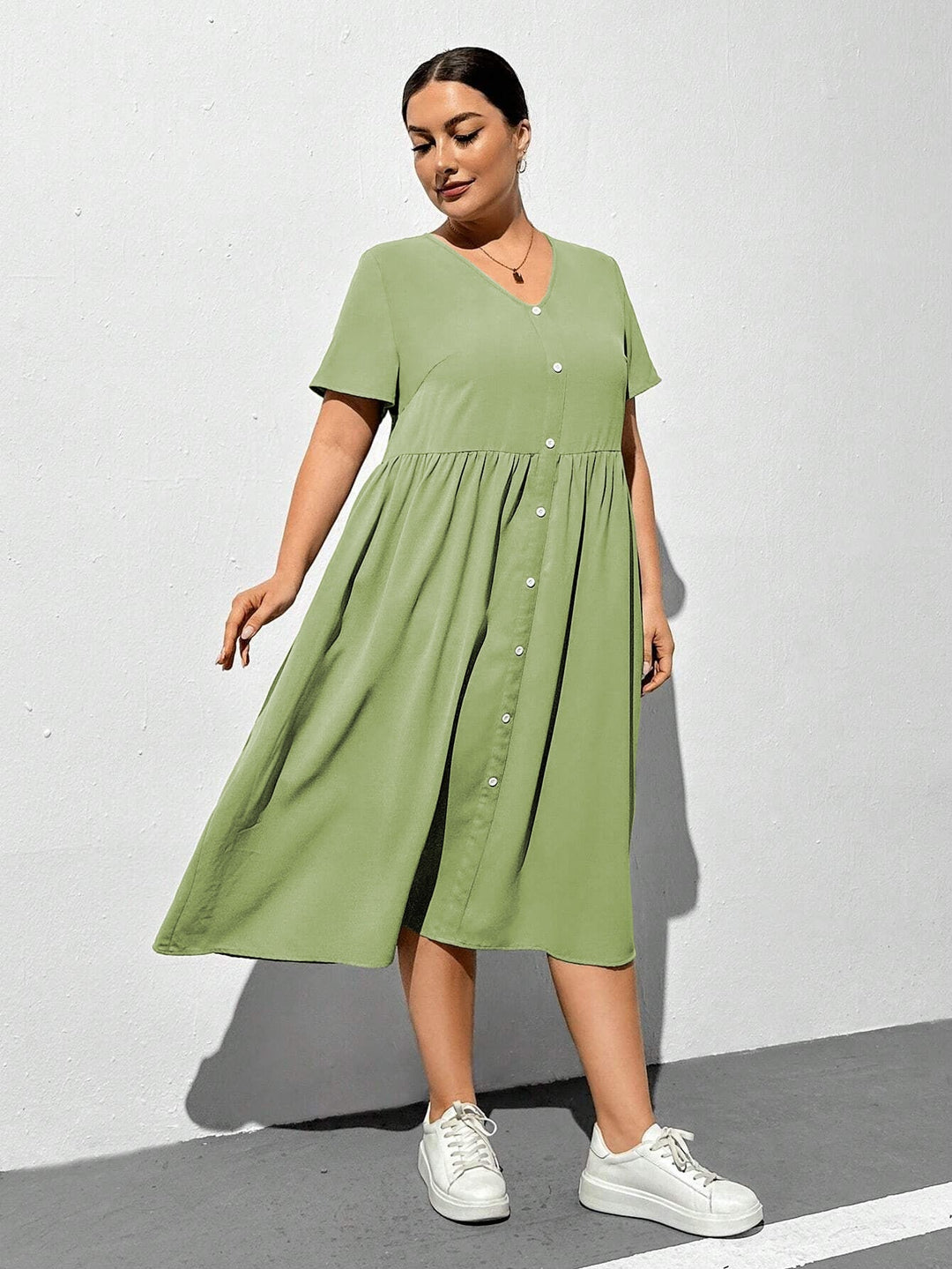 TIAMA - Button Midi Dress