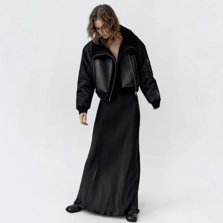 ROWYN – Shearling Vegan Bomber Jacket