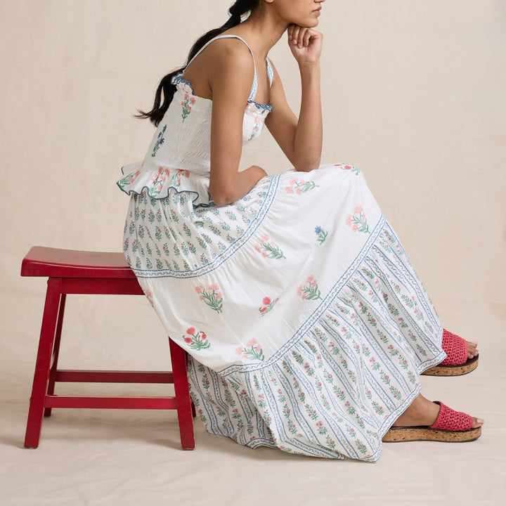 MAXIME – Floral Print Tiered Maxi Dress