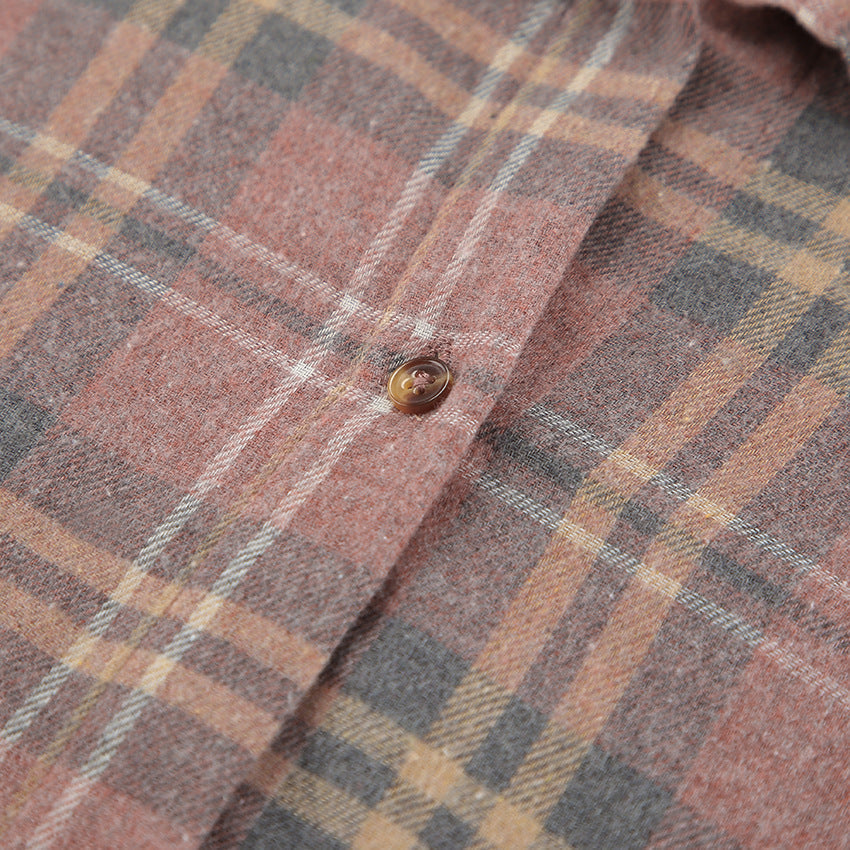 AMI - Women's Oversized Cotton Plaid Shirt