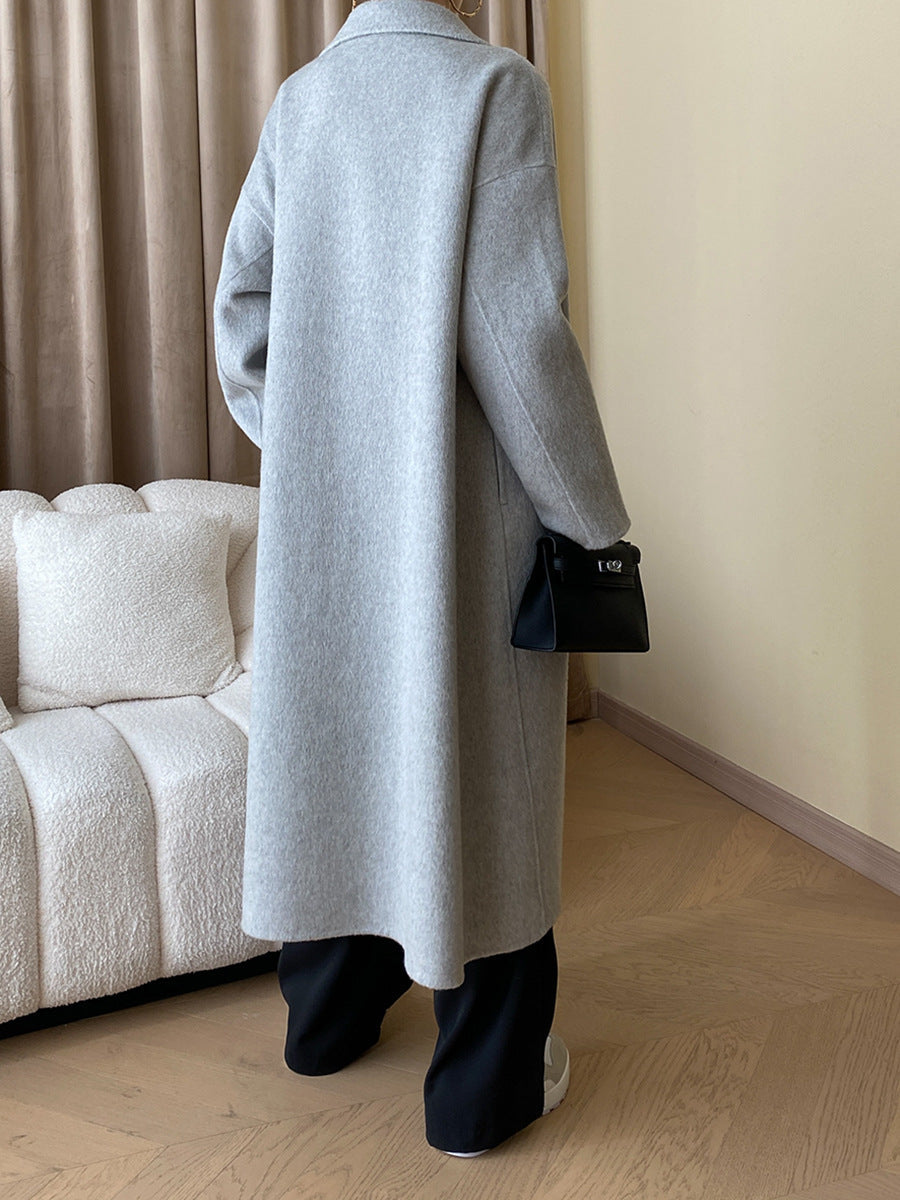 MARBLE - Women's Elegant Wool-Blend Double-Breasted Coat