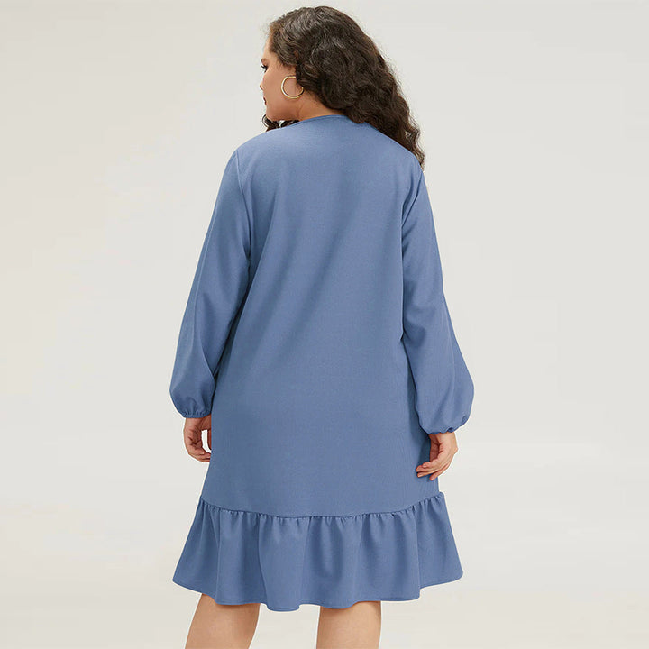 SANAA – V-Neck Ruffle Midi Dress