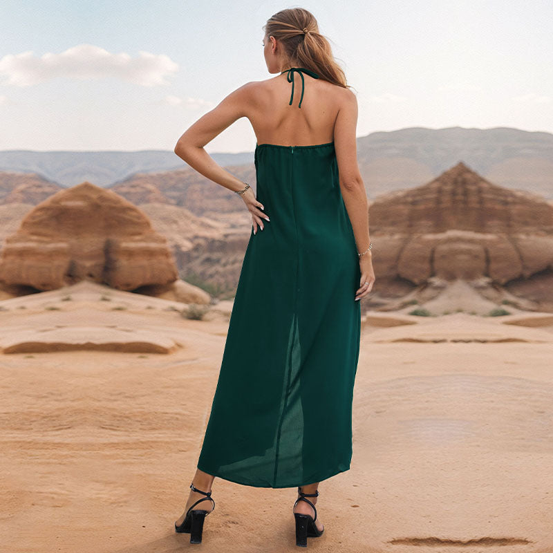 ELLIRA – Halter Neck Maxi Dress