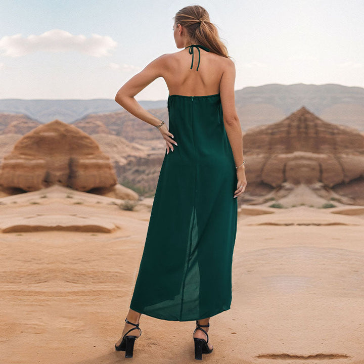 ELLIRA – Halter Neck Maxi Dress