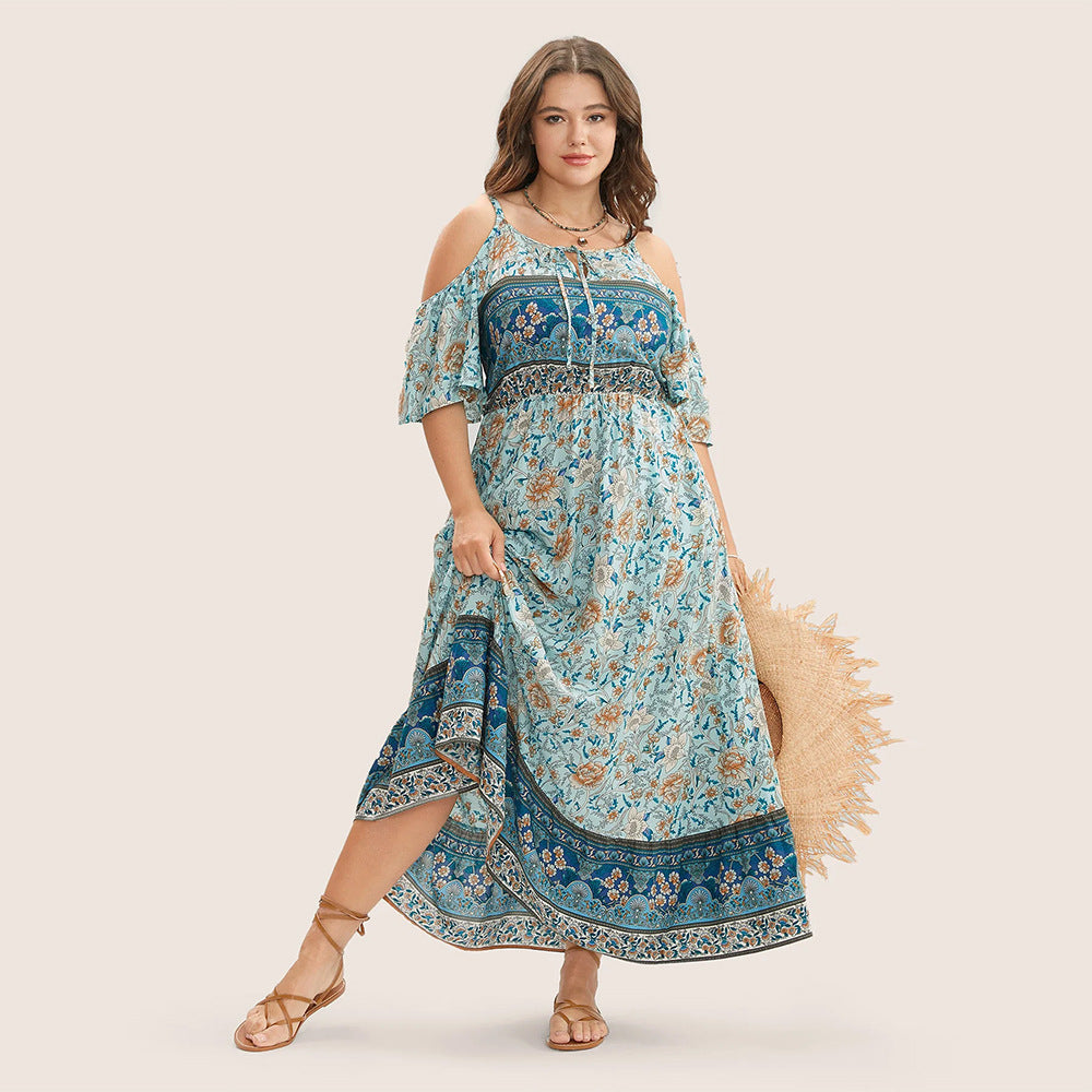 MIRELLA – Boho Floral Print Maxi Dress