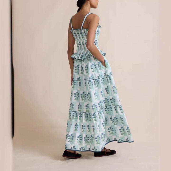 MAXIME – Floral Print Tiered Maxi Dress