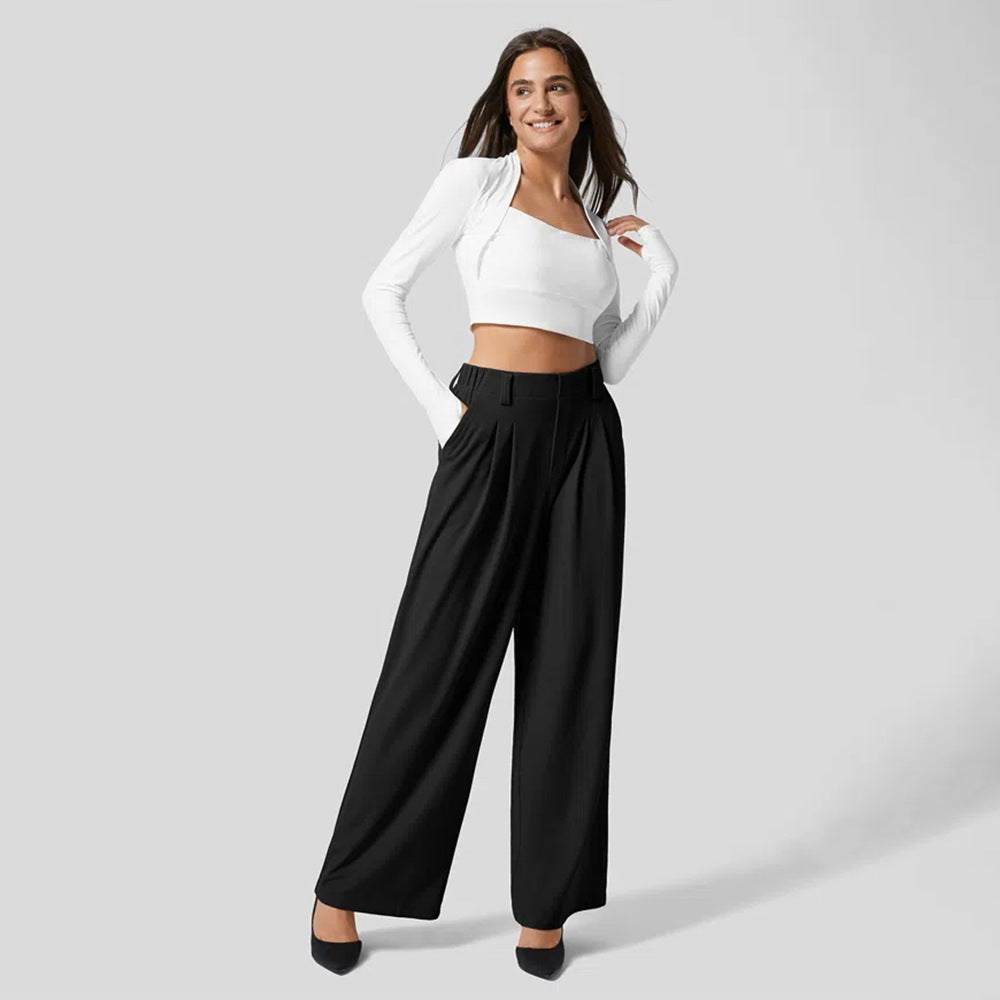 ARAYA – High-Waist Wide-Leg Palazzo Pants