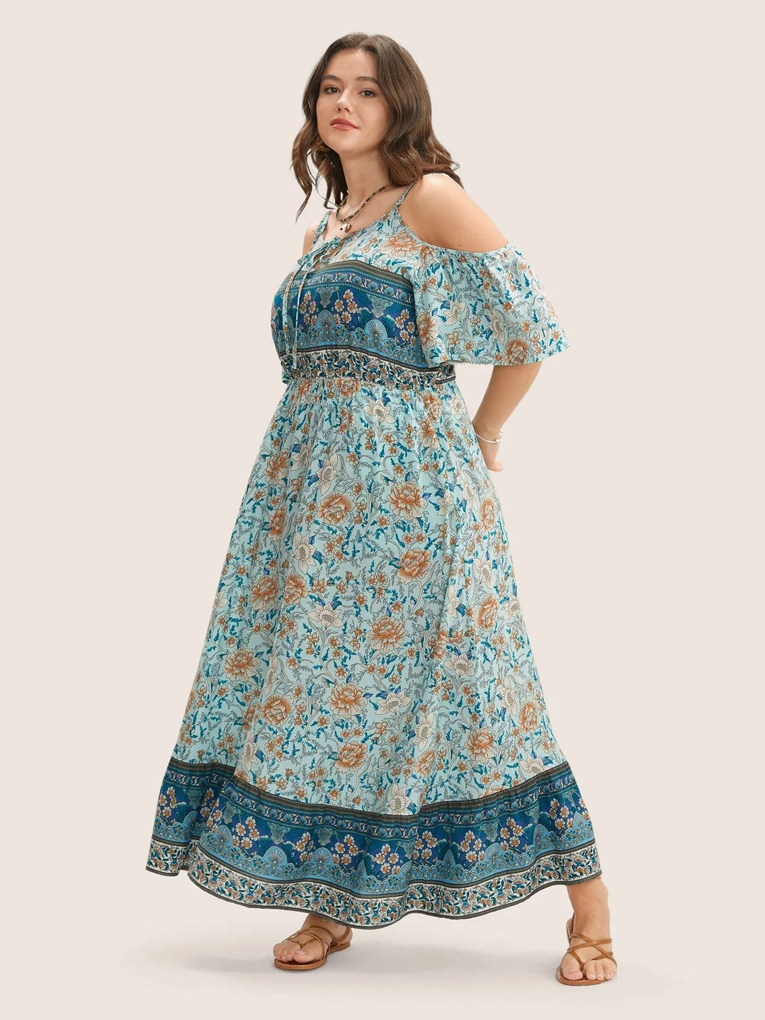 MIRELLA – Boho Floral Print Maxi Dress