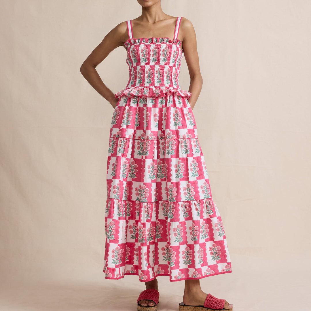 MAXIME – Floral Print Tiered Maxi Dress