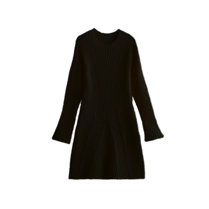 SALLY – Ribbed Knit Long Sleeve Mini Dress
