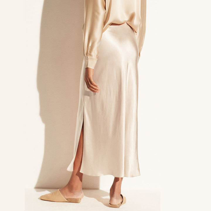 DEA - Women's Black Side-Slit Maxi Skirt