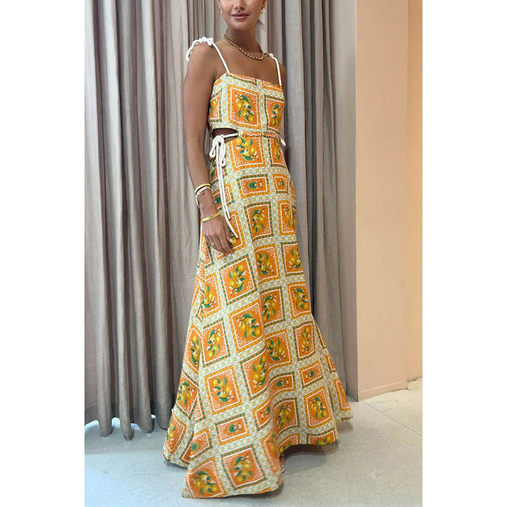 ZINNIA – Floral Print Maxi Dress