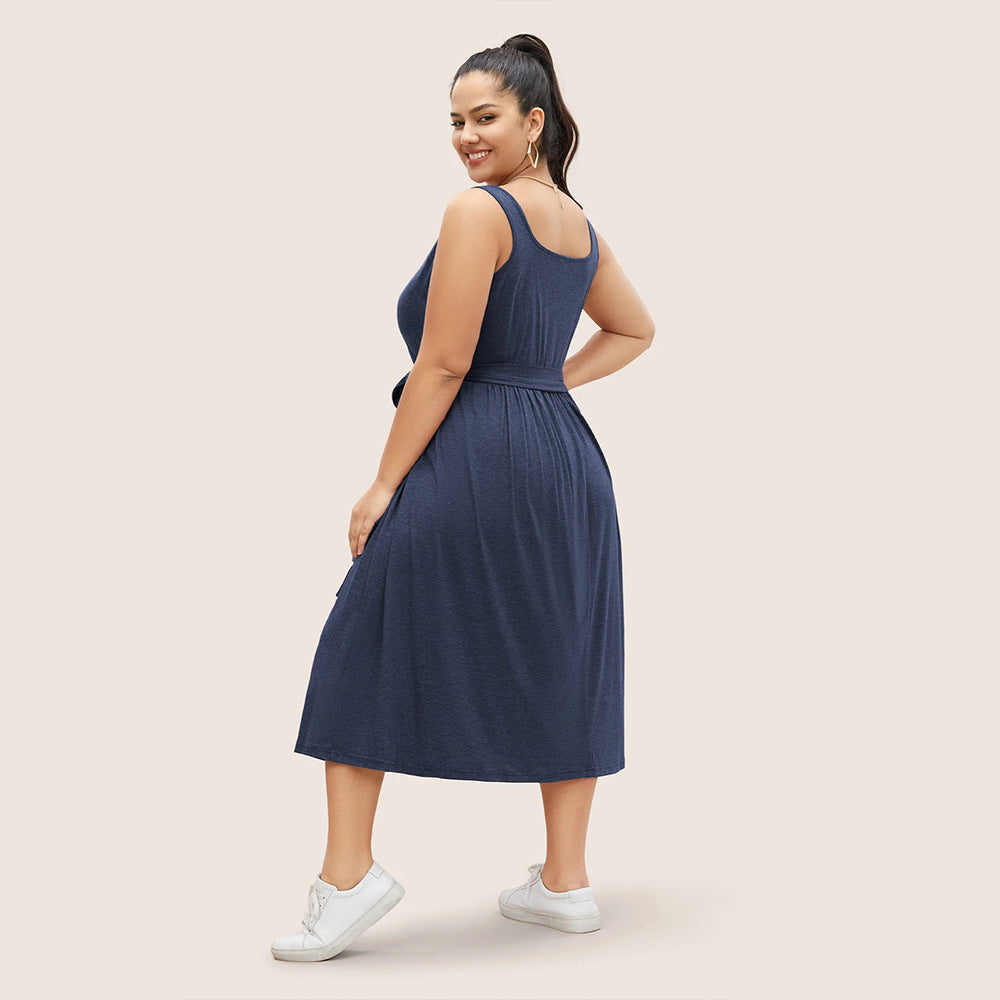 ZIN – Sleeveless Plus Size Midi Dress