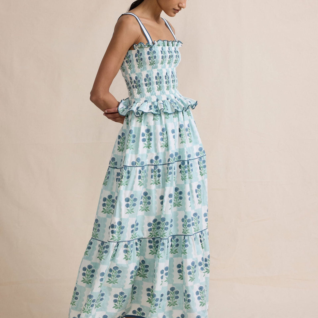 MAXIME – Floral Print Tiered Maxi Dress