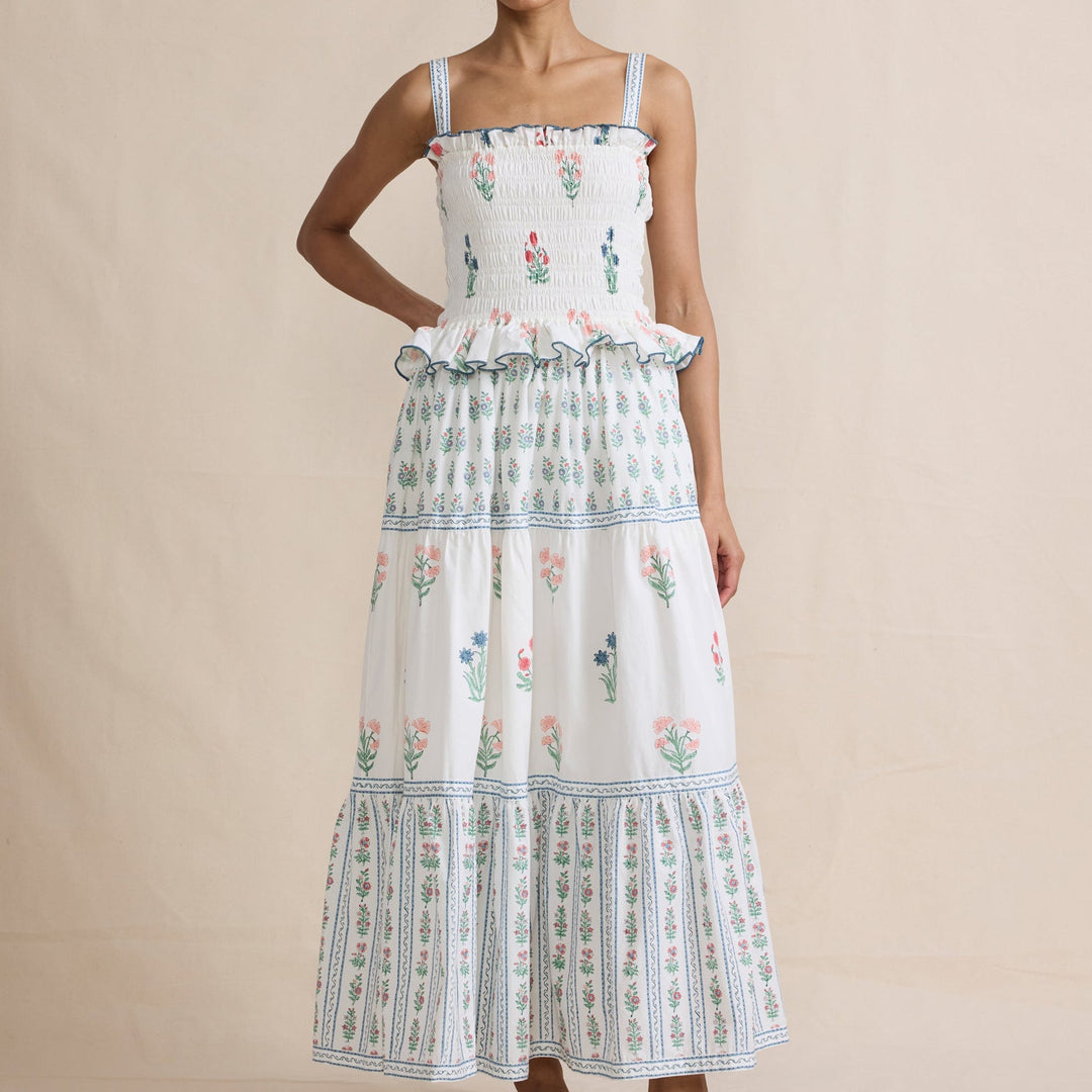 MAXIME – Floral Print Tiered Maxi Dress