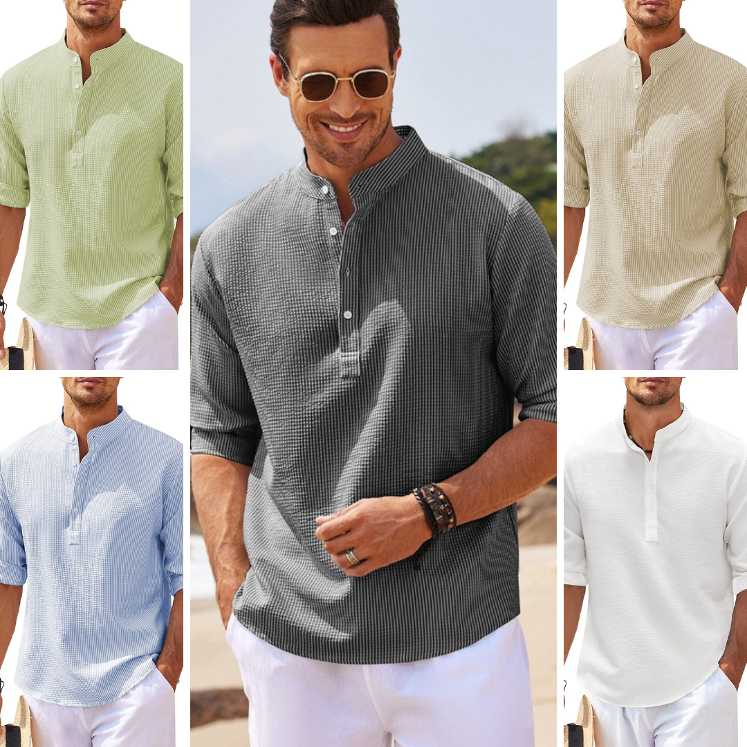 FRENKIE – Relaxed Fit Linen Blend Shirt