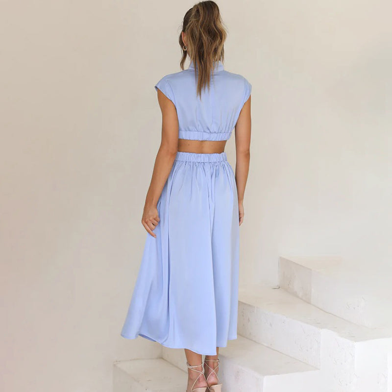 AYDA – Soft Cut-Out Midi Dress