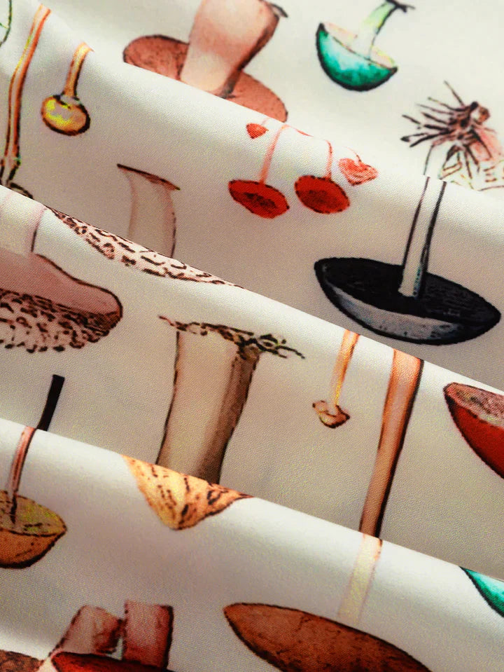 AXEL – Men's Mushroom Print Short Sleeve Shirt